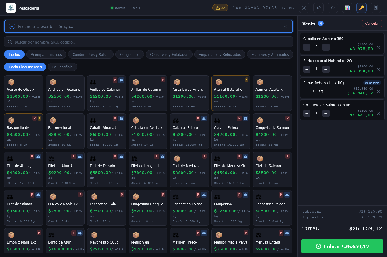 POS Pescadería - Punto de Venta